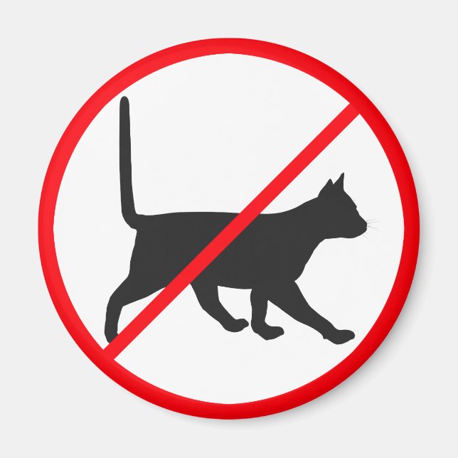 Inget för katter! magnet (Framsidan)