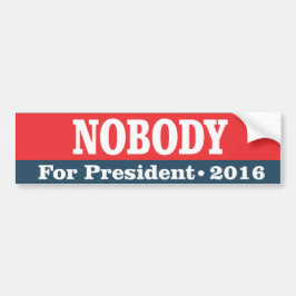 Inget för president bildekal