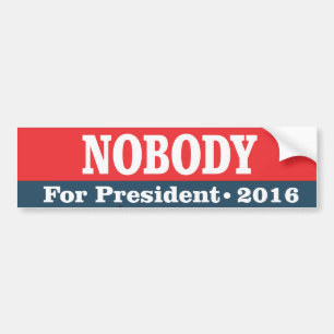 Inget för president bildekal