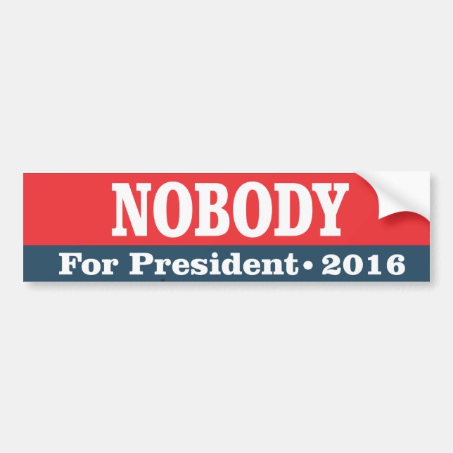 Inget för president bildekal (Framsidan)