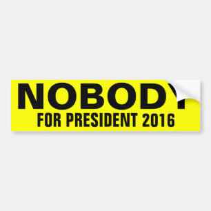 Inget för president bildekal