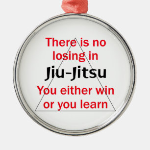 Inget förlora i Jiu Jitsu Julgransprydnad Metall