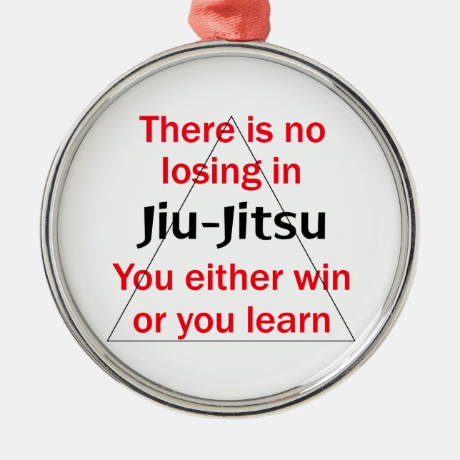 Inget förlora i Jiu Jitsu Julgransprydnad Metall (Framsidan)