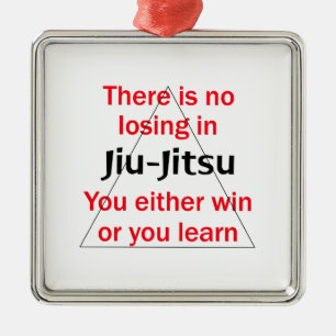 Inget förlora i Jiu Jitsu Julgransprydnad Metall