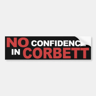 Inget förtroende i Corbett - bildekal, svart Bildekal