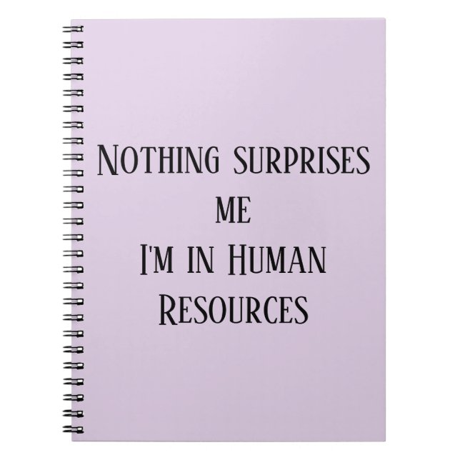 Inget förvånar mig att jag är i personalavdelninge anteckningsbok (Framsidan)