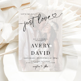 Inget fotfoto Finare Just Kärlek Bröllop Inbjudningar