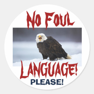 INGET Foul-språk Eagle ... Fäst Runt Klistermärke