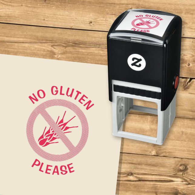 Inget gluten tecken självfärgande stämpel (Skapare uppladdad)