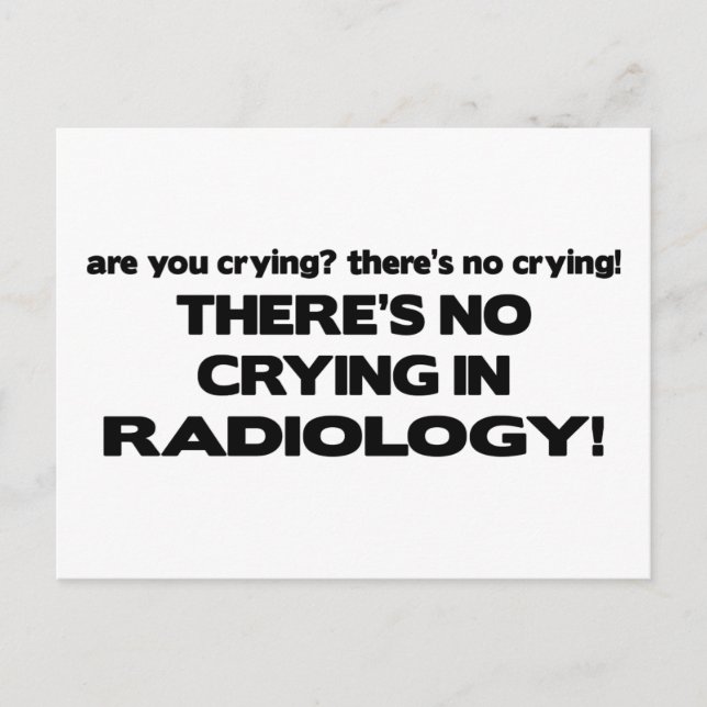 Inget gråt i radiologi vykort (Framsida)