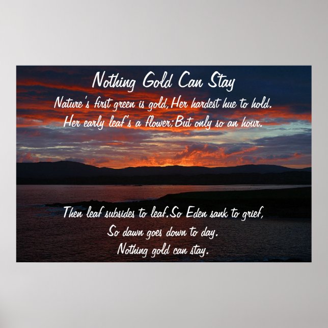 Inget Guld kan Poster (Framsidan)