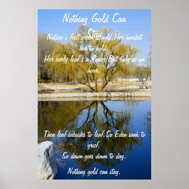 Inget Guld kan stanna Willow Träd Poster (Framsidan)
