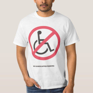 Inget handikappat parkera t-shirt