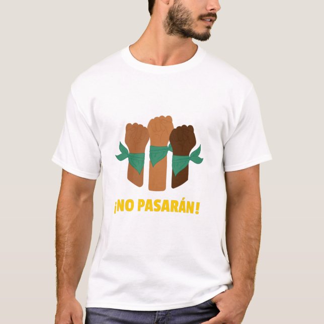 inget handstöd för pasaran t shirt (Framsida)