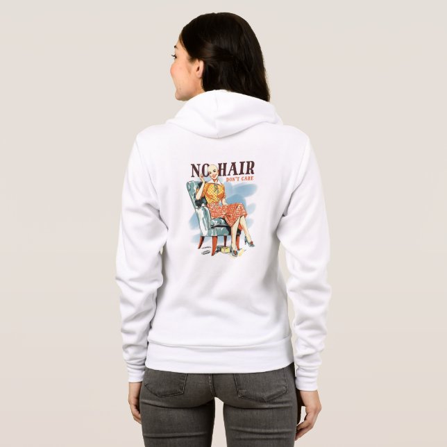 Inget Hår, Inget Problem - Medvetenhet om Cancer T Shirt (Hel baksida)