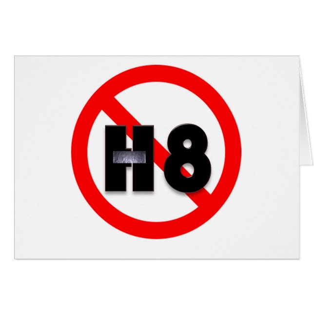 Inget hat hälsningskort (Framsidan Horizontal)