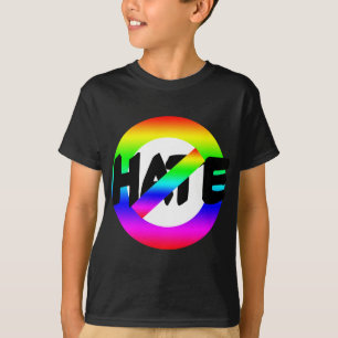 Inget hat med regnbågefärger på utslagsplatser, t-shirt