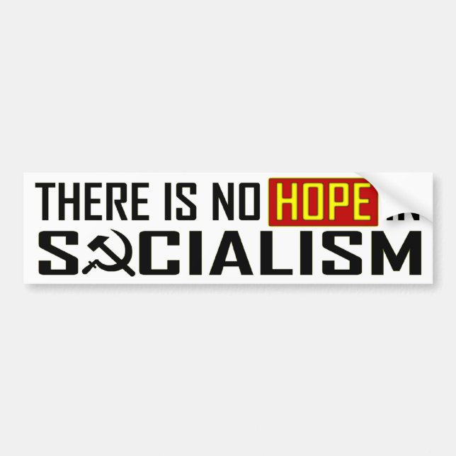 Inget hopp i Socialism Bildekal (Framsidan)