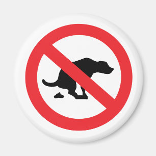 Inget hund poop-tecken lustigt sarkastiskt magnet
