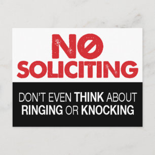 Inget inbjudningstecken - Ring eller Knock inte Vykort