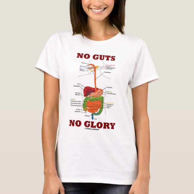 Inget innanmäte ingen härlighet (humorn för tee shirt (Framsida)