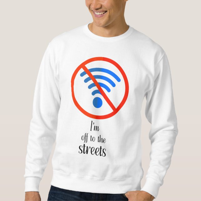 "Inget Internet? Inget problem!", Lustigt cyber of Lång Ärmad Tröja (Framsida)