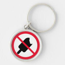 Inget iskrämsignatur | Premium Keychain Rund Silverfärgad Nyckelring