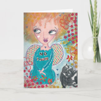 Inget jakande hälsningskort kort