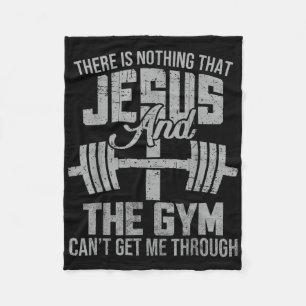 Inget Jesus och Gym Fitness Christian Workou Fleecefilt