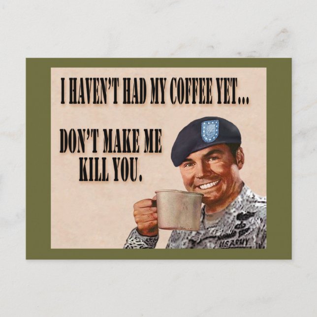 Inget kaffe än vykort (Framsida)
