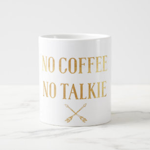 Inget kaffe ingen prat Guld Jumbo-mugg Jumbo Mugg