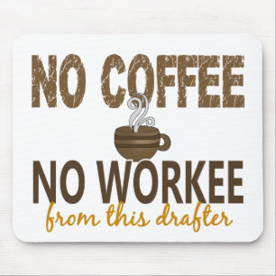 Inget kaffe ingen Workee Drafter Musmatta