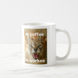 Inget kaffe ingen Workee Kaffemugg