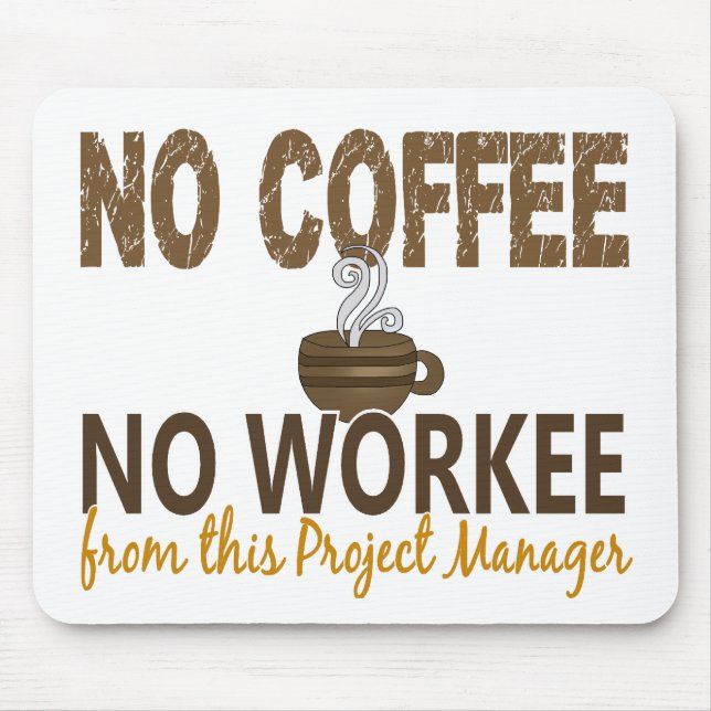 Inget kaffe ingen Workee projekterar chefen Musmatta (Framsidan)