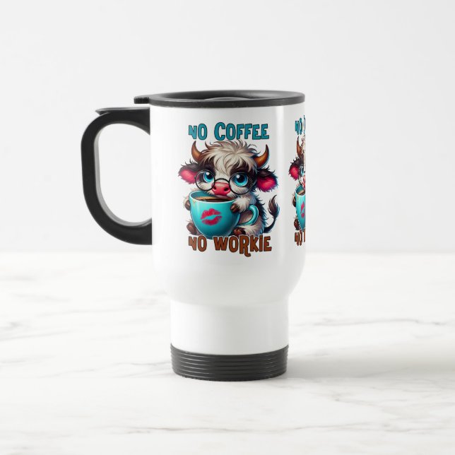 Inget kaffe, inget arbete resemugg (Vänster)