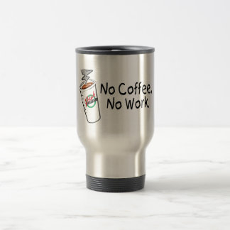 Inget kaffe inget arbete resemugg