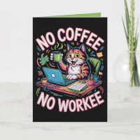 Inget Kaffe Inget Jobb Kort Rolig Kaffeälskare