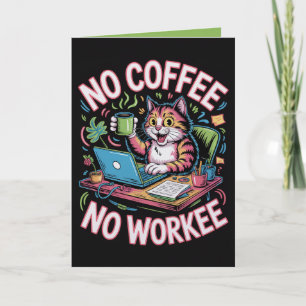 Inget Kaffe Inget Jobb Kort Rolig Kaffeälskare