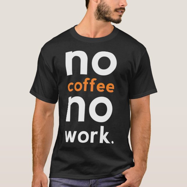 inget kaffe utan baristkatt t shirt (Framsida)
