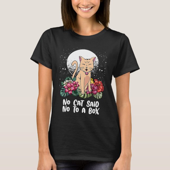 Inget kattnummer till en kattkattunge Humor Ord T Shirt (Framsida)