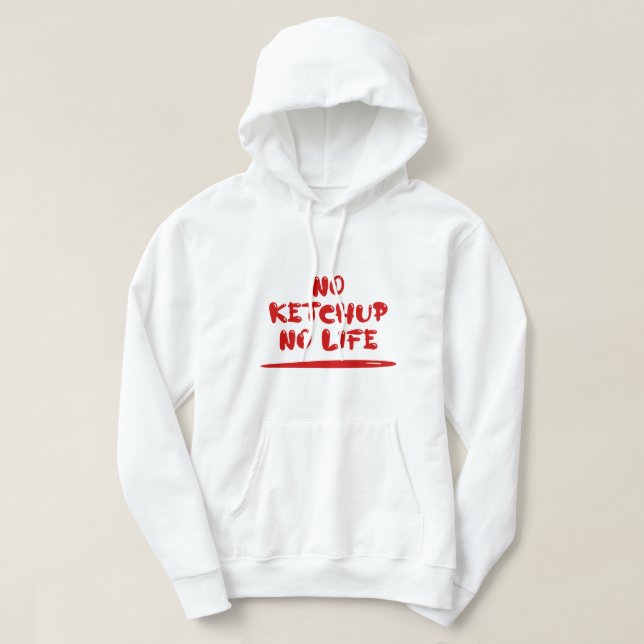 Inget Ketchup-nummer Hoodie (Design framsida)