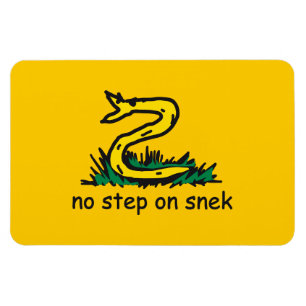 Inget kliva på snekmemesGadsden parodi SnekRight Magnet