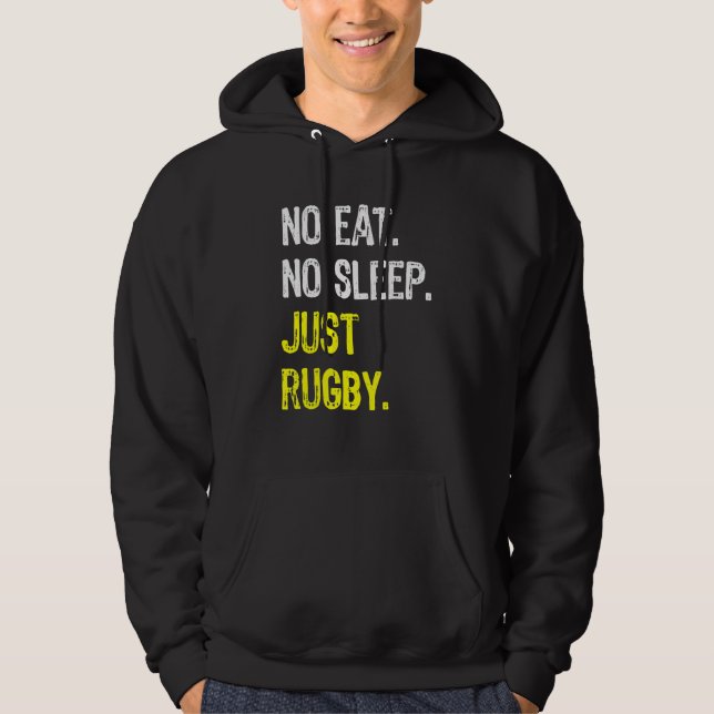 Inget könsomdu, bara rugby Repeat Practice Game Hoodie (Framsida)