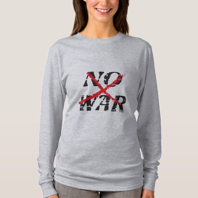 Inget krig, anti-Krig, frihet, icke-våld T Shirt (Framsida)