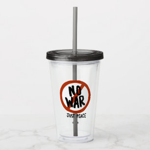 Inget krig bara fred take away mugg