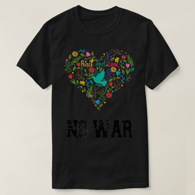 Inget krig, fred, krig, krig.. t shirt (Design framsida)