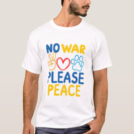 Inget krig, fred t shirt