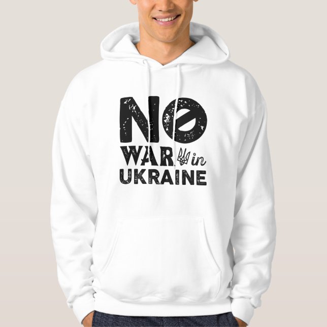 Inget krig i Ukraina Hoodie (Framsida)