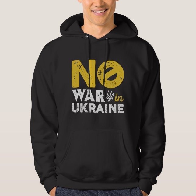 Inget krig i Ukraina Hoodie (Framsida)