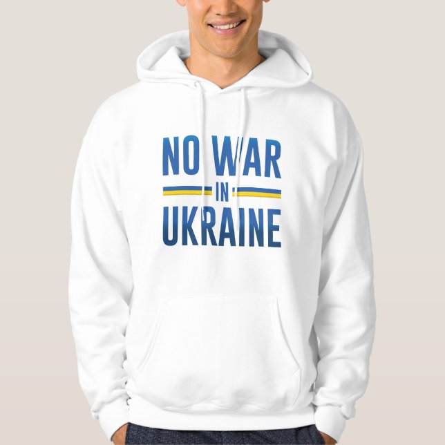 Inget krig i Ukraina Hoodie (Framsida)